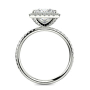 Catalina Princess Pave Halo 4 Prong Claw Set Engagement Ring - Nivetta
